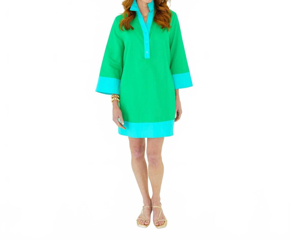 NEW CARYN LAWN carrie short dress in green